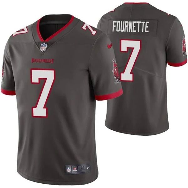 Men Tampa Bay Buccaneers 7 Leonard Fournette Nike Pewter Vapor Limited NFL Jersey